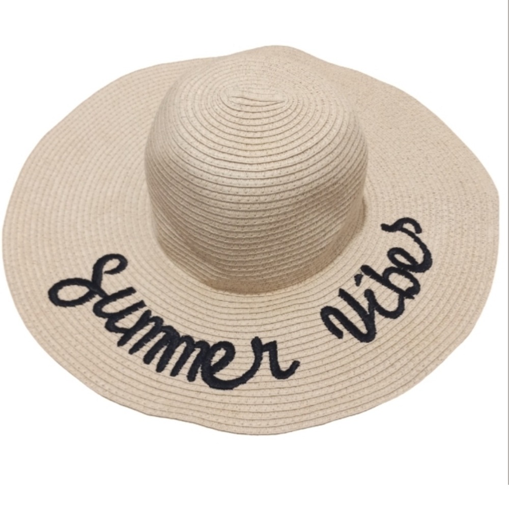 Summer Vibes Paper Straw Hat